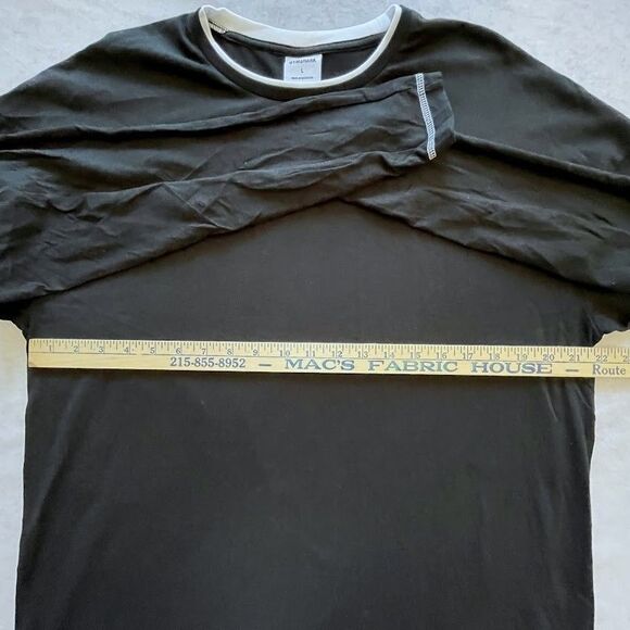 Gymshark Mens Shirt Black Crew Neck Recess Long Sleeve T-shirt Size L NEW - Picture 9 of 10